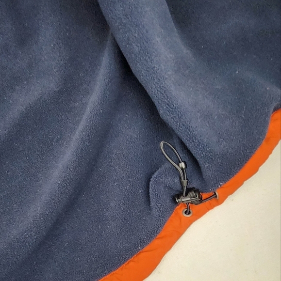Vintage L.L.Bean Zip Orange Nylon Shell Fleece Insulated Vest - Picture 5 of 6
